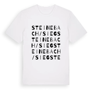 Steinebach/Sieg ordlek t-shirt – ekologisk bomull t-shirt från Pinshirt