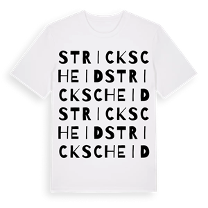 Strickscheid ordlek t-shirt – ekologisk bomull t-shirt från Pinshirt