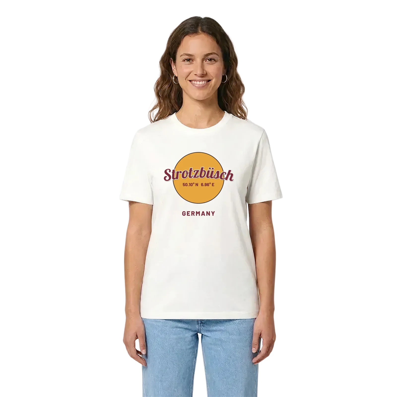 Strotzbüsch cirkel t-shirt – White, i miljö