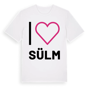Jag älskar Sülm t-shirt stort tryck – ekologisk bomull t-shirt från Pinshirt