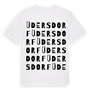 Üdersdorf ordlek t-shirt – ekologisk bomull t-shirt från Pinshirt