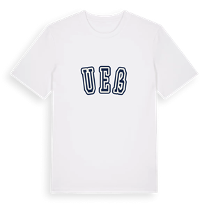 Ueß college t-shirt – ekologisk bomull t-shirt från Pinshirt