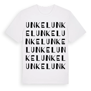 Unkel ordlek t-shirt – ekologisk bomull t-shirt från Pinshirt