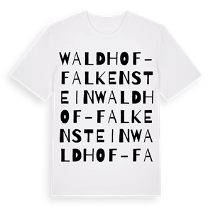 Waldhof-Falkenstein ordlek t-shirt – ekologisk bomull t-shirt från Pinshirt