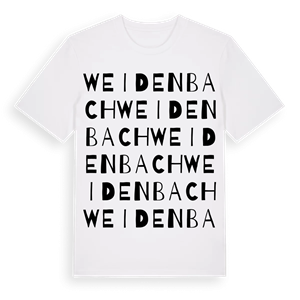Weidenbach ordlek t-shirt – ekologisk bomull t-shirt från Pinshirt