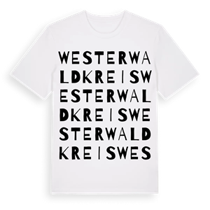 Westerwaldkreis ordlek t-shirt – ekologisk bomull t-shirt från Pinshirt