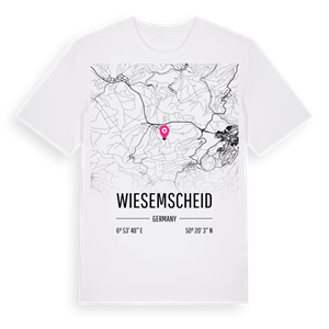Wiesemscheid karta t-shirt – ekologisk bomull t-shirt från Pinshirt