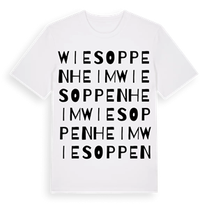 Wiesoppenheim ordlek t-shirt – ekologisk bomull t-shirt från Pinshirt