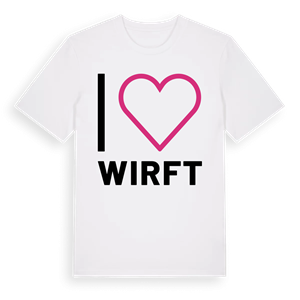 Jag älskar Wirft t-shirt stort tryck – ekologisk bomull t-shirt från Pinshirt