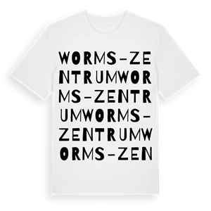 Worms-Zentrum ordlek t-shirt – ekologisk bomull t-shirt från Pinshirt