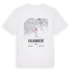 Kalkandere karta t-shirt – ekologisk bomull t-shirt från Pinshirt