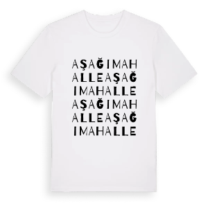 Aşağı Mahalle ordlek t-shirt – ekologisk bomull t-shirt från Pinshirt