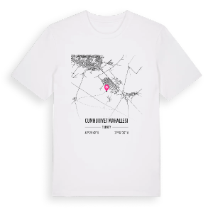 Cumhuriyet Mahallesi karta t-shirt – ekologisk bomull t-shirt från Pinshirt