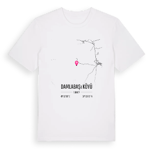 Damlabaşı Köyü karta t-shirt – ekologisk bomull t-shirt från Pinshirt