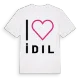Jag älskar İdil t-shirt stort tryck
