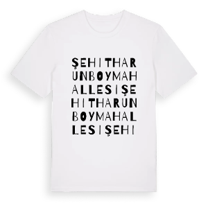 Şehit Harun Boy Mahallesi ordlek t-shirt – ekologisk bomull t-shirt från Pinshirt