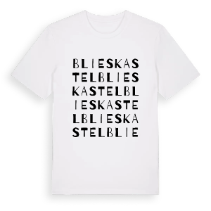 Blieskastel ordlek t-shirt – ekologisk bomull t-shirt från Pinshirt