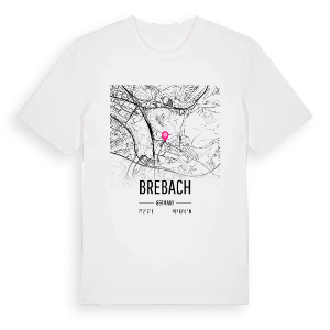Brebach karta t-shirt – ekologisk bomull t-shirt från Pinshirt