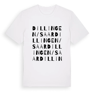 Dillingen/Saar ordlek t-shirt – ekologisk bomull t-shirt från Pinshirt