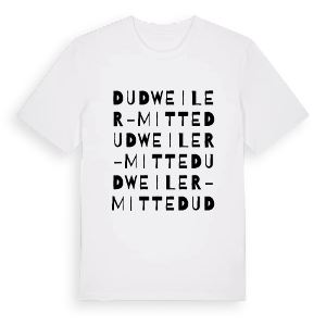 Dudweiler-Mitte ordlek t-shirt – ekologisk bomull t-shirt från Pinshirt
