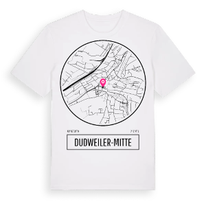 Dudweiler-Mitte t-shirt – ekologisk bomull t-shirt från Pinshirt