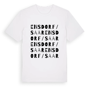 Ensdorf/Saar ordlek t-shirt – ekologisk bomull t-shirt från Pinshirt