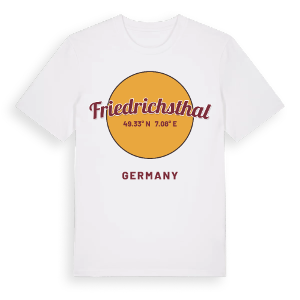 Friedrichsthal cirkel t-shirt – ekologisk bomull t-shirt från Pinshirt