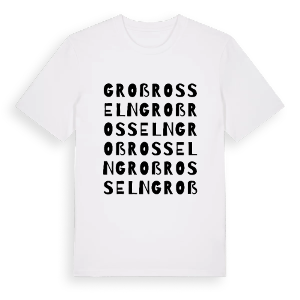 Großrosseln ordlek t-shirt – ekologisk bomull t-shirt från Pinshirt