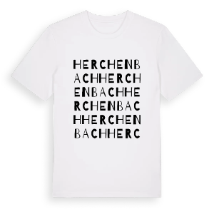 Herchenbach ordlek t-shirt – ekologisk bomull t-shirt från Pinshirt