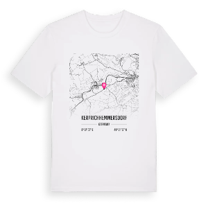 Kerprichhemmersdorf karta t-shirt – ekologisk bomull t-shirt från Pinshirt