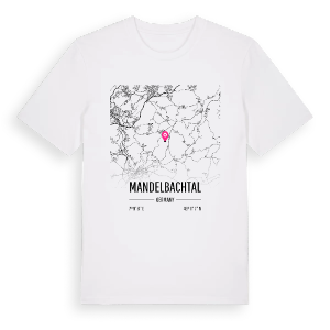Mandelbachtal karta t-shirt – ekologisk bomull t-shirt från Pinshirt