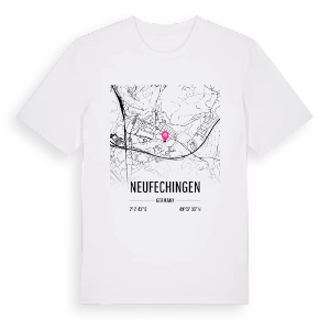 Neufechingen karta t-shirt – ekologisk bomull t-shirt från Pinshirt