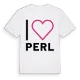 Jag älskar Perl t-shirt stort tryck