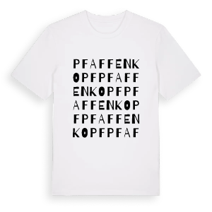 Pfaffenkopf ordlek t-shirt – ekologisk bomull t-shirt från Pinshirt