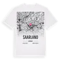 Saarland karta t-shirt