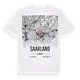 Saarland karta t-shirt