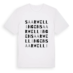 Saarwellingen ordlek t-shirt – ekologisk bomull t-shirt från Pinshirt