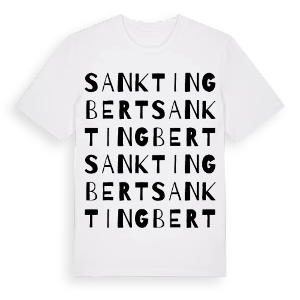 Sankt Ingbert ordlek t-shirt – ekologisk bomull t-shirt från Pinshirt