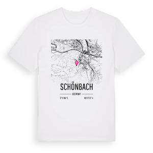 Schönbach karta t-shirt – ekologisk bomull t-shirt från Pinshirt
