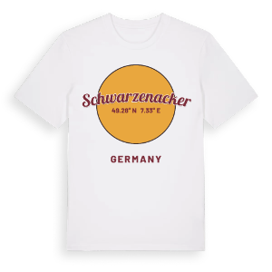 Schwarzenacker cirkel t-shirt – ekologisk bomull t-shirt från Pinshirt