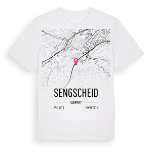 Sengscheid karta t-shirt – ekologisk bomull t-shirt från Pinshirt