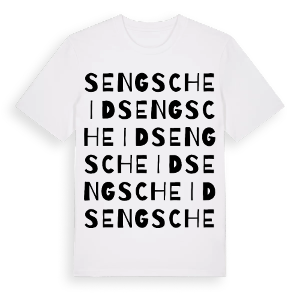 Sengscheid ordlek t-shirt – ekologisk bomull t-shirt från Pinshirt