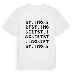 St. Ingbert ordlek t-shirt – ekologisk bomull t-shirt från Pinshirt