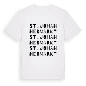 St. Johanner Markt ordlek t-shirt – ekologisk bomull t-shirt från Pinshirt