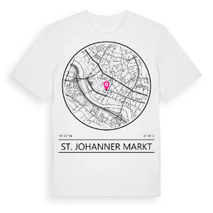 St. Johanner Markt t-shirt – ekologisk bomull t-shirt från Pinshirt