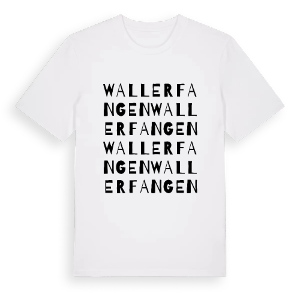 Wallerfangen ordlek t-shirt – ekologisk bomull t-shirt från Pinshirt