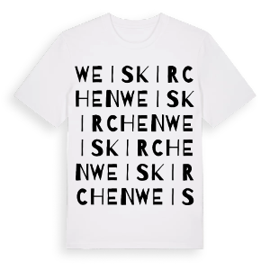 Weiskirchen ordlek t-shirt – ekologisk bomull t-shirt från Pinshirt