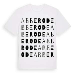 Abberode ordlek t-shirt – ekologisk bomull t-shirt från Pinshirt