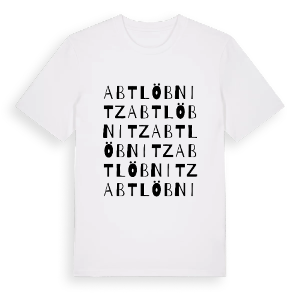 Abtlöbnitz ordlek t-shirt – ekologisk bomull t-shirt från Pinshirt