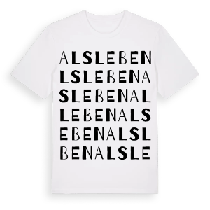 Alsleben ordlek t-shirt – ekologisk bomull t-shirt från Pinshirt